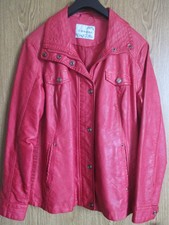 Damen Jacke Lederoptik  Rot Gr.44 CANDA C&A