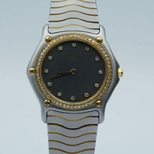 EBEL HERREN UHR 7 STAHL/GOLD 34MM SPORT CLASSIQUE TOP QUARTZ 181949 BRILLIANTEN