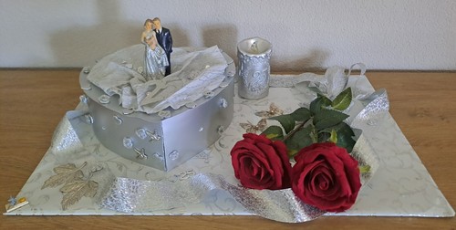 Silberhochzeit geschenk deko - silberhochzeit,