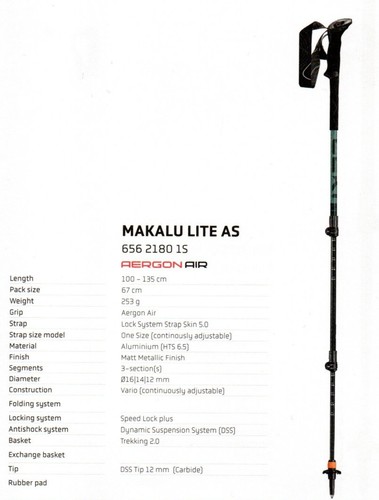 Leki makalu lite - leki, as