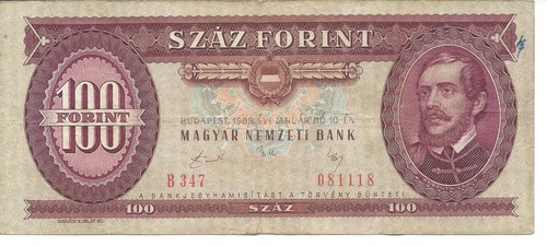 Geldschein banknote ungarn 100 - banknote,
