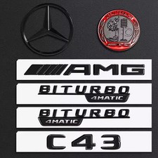 Für Mercedes Benz C43 AMG BITURBO 4MATIC Emblem Aufkleber Logo Abzeichen W204
