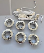 6x Paulmann Chrom Mr11/Gu4 Einbaustrahler Einbaurahmen Spot Gehäuse Ø65mm + Fass