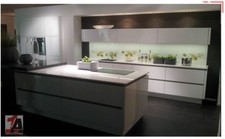 Star Vetrina Inselküche grifflose Einbauküche Hochglanz weiss Worktop Möbelteile