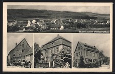 AK Thannhausen /Mittelfranken, Gasthaus v. Minameier, Pfarrhaus und Schule, Tot 
