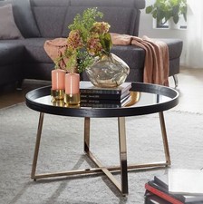 Finebuy couchtisch rund gold - couchtisch,