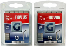 2x 600 Tackerklammern Novus Typ G 14mm 14 x 10,6 mm Heftklammern # 042-0388