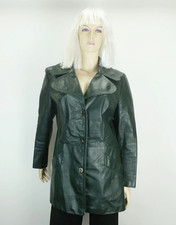 true vintage LEDERJACKE grün