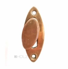 Jugendstil Schlüsselschild antik Avantgarde 1920er Messing lanzettig alt Tür