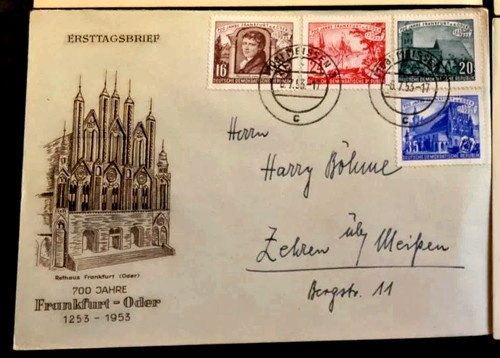 Ddr 1953 ersttagsbriefe 700 - ddr,