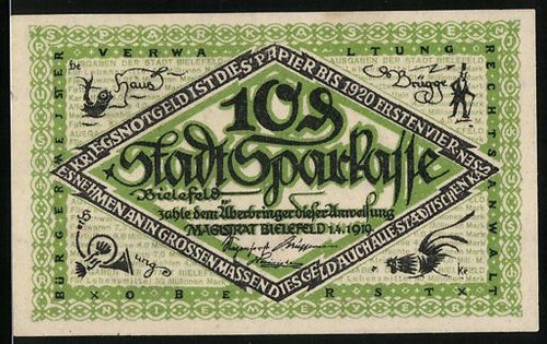 Notgeld bielefeld 1919 10 - bielefeld, 1919,