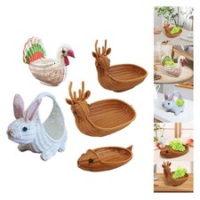 Obstkorb, dekorativer rustikaler Brotkorb für Esszimmer, Badezimmer, Theke