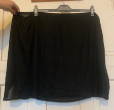 2 Stück   Unterrock, Halbrock  -  schwarz  -  mit Gummibund Gr. 64/ 66