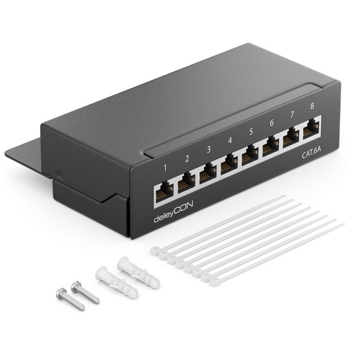 Deleycon cat6a patchpanel - cat6a, 8