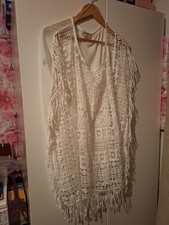 Damen Bikini Überwurf Weiss