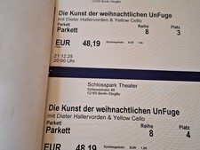 2 Tickets*D.Hallervorden/YellowCello*21.12.2025 Berlin