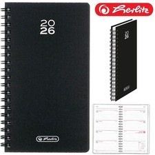 Herlitz Spiralkalender Folie 2026 Taschenkalender schwarz 1Woche/2Seiten Shop