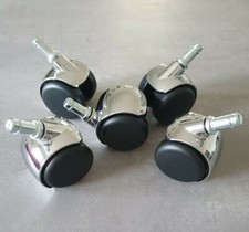 5 Rollen für Vitra Lenkrollen Sesselrollen Rolle Ersatzrollen Teppich Weichboden