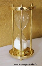 Maritime Deko Sanduhr 14,5 x Ø: 7,5 cm ca. 15 min Messing 