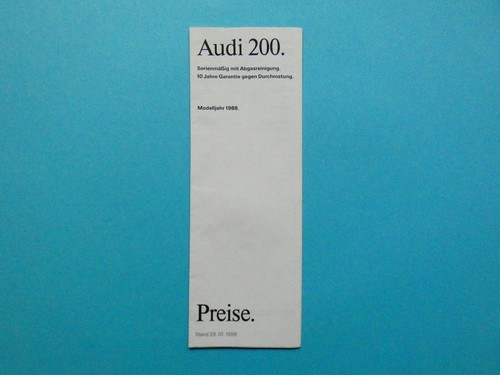 Prospekt preisliste audi - /,
