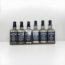 6 Jack Daniels Flasche, Je 1 Liter, leer, mit Schraubverschluss, Whiskey, Whisky