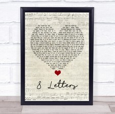 8 Buchstaben Schrift Herz Lied