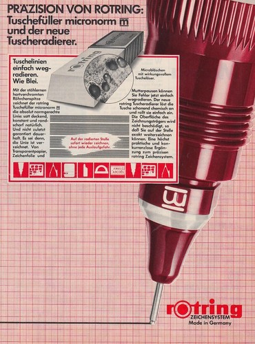 Rotring reklame werbeanzeige - rotring,