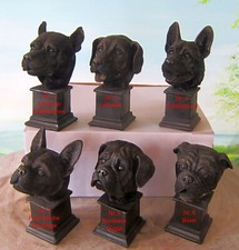 Hunde Büste auf Sockel H:13cm