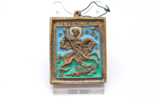 Russische bronze ikone emaille - bronze,