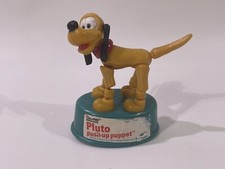 VINTAGE 1977 GABRIEL WALT DISNEY PUSH UP PUPPE PLUTO SPIELZEUG Figur HL10