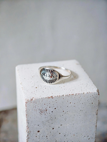 Ring mit auge - auge, silber