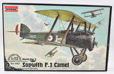 Roden 1:72 Flugzeug Sopwith F.1 Camel. Plastik Modellbausatz ungebaut. RO053