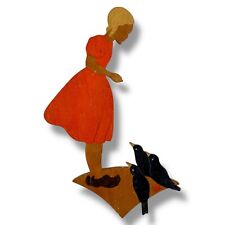 1940er Märchen-Holzbild von