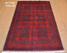 Handgeknüpfter Orientteppich Afghan-Khanmohammadi Nr.77487 219x126cm