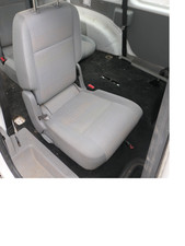 Caddy 3 2K Sitz Rücksitz hinten rechts 1.Sitzreihe grau (hinterm Beifahrersitz)