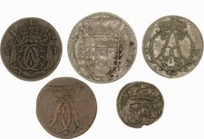 Lot - Münster - 5x: Silber- und Kupfermünzen des 17. und 18. Jahrhunderts