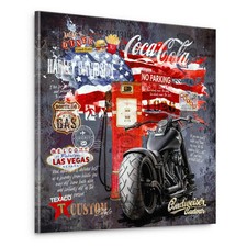 Harley Davidson Leinwand Bild
