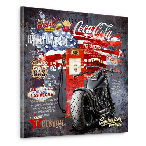 Harley davidson leinwand bild - harley,