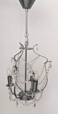 3-armige Deckenleuchte, Kronleuchter mit Strasssteinen
