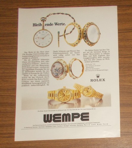 Seltene werbung vintage rolex - werbung,