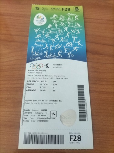 Used ticket olympic 08 - used,
