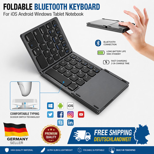 Faltbare bluetooth tastatur - faltbare,