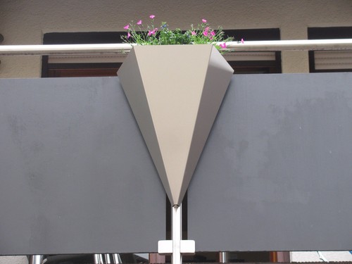 Edelstahl design pflanzgefäß - edelstahl, design-pflanzgefäß