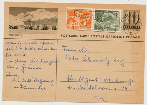 Schweiz 1959 ganzsache - schweiz,