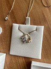 Schmuck Swarovski Kette Vergoldet Kristall Schmetterling Neu Geschenk Geburtstag