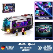 Cyberpunk Bus Modell mit LED-Beleuchtung 2-in-1 Sci-Fi Dekoration für Erwachsene