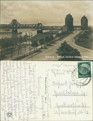 Ansichtskarte ruhrort duisburg - ansichtskarte, ruhrort-duisburg