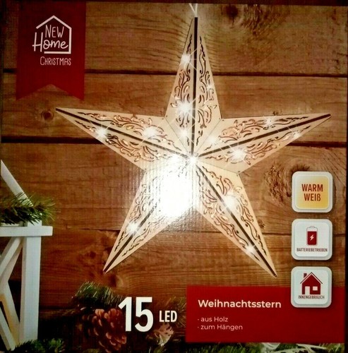 Weihnachtsstern aus holz - aus,