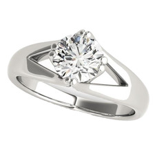 14K Weiss Gold Kunstdiamanten