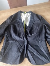 Esprit Blazer Leinen Baumwollgemisch 44 Neu Ohne Etikett Schwarz